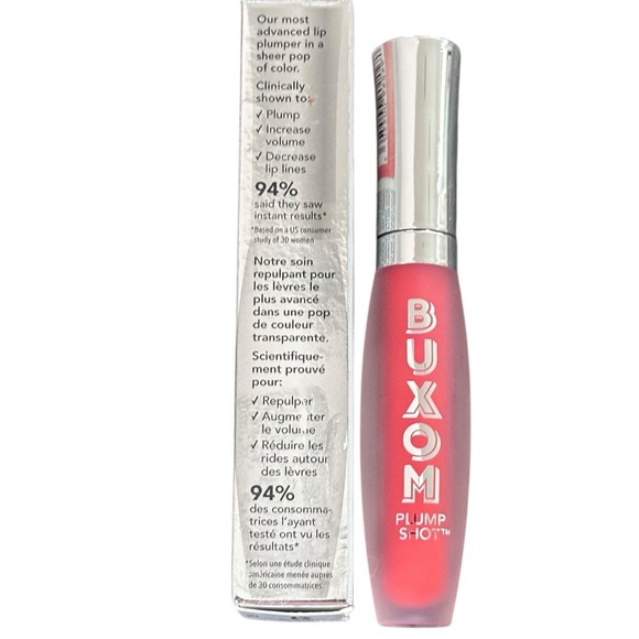 Buxom NIB Plump Shot Sheer Tint Collagen Infused Lip Serum Koral Kiss - Picture 3 of 6